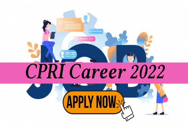 CPRI Research Associate Recruitment 2022