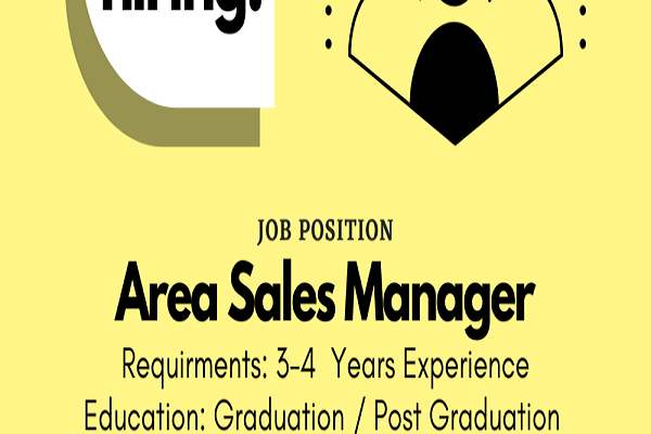 Job Opening For Area Sales Manager