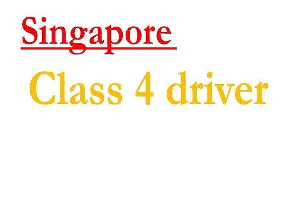 Urgent Opening For Class 4 Driver Jobs in Singapore