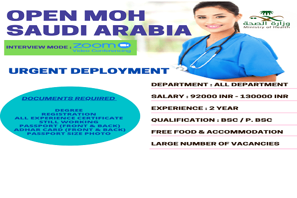Ministry Of Health Hiring Of Nurse From Saudi Arabia